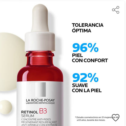 RETINOL B3 SÉRUM | 30ml
Sérum dermatológico renovador y rejuvenecedor La Roche-Posay