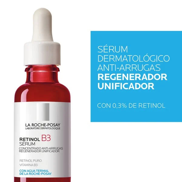 RETINOL B3 SÉRUM | 30ml
Sérum dermatológico renovador y rejuvenecedor La Roche-Posay